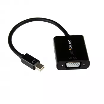 StarTech.com Mini DisplayPort į VGA adapteris – aktyvus Mini DP į VGA keitiklis – 1080p vaizdas – mDP arba Thunderbolt 1/2 Mac/PC prie VGA monitoriaus/projektoriaus/ekrano – mDP 1.2 į VGA kištukas – juodas