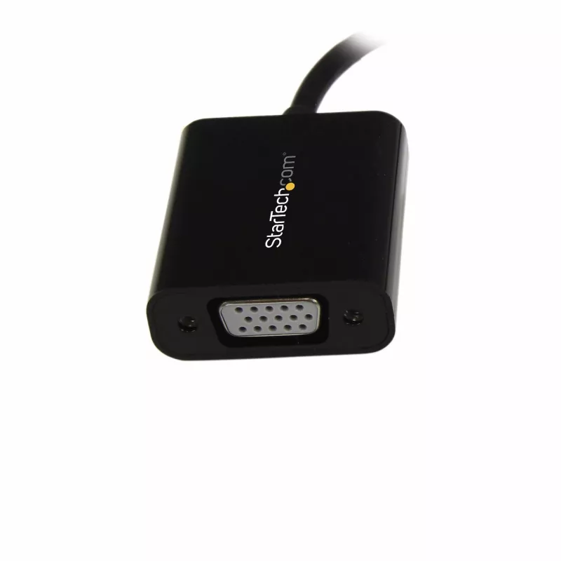 StarTech.com Mini DisplayPort į VGA adapteris – aktyvus Mini DP į VGA keitiklis – 1080p vaizdas – mDP arba Thunderbolt 1/2 Mac/PC prie VGA monitoriaus/projektoriaus/ekrano – mDP 1.2 į VGA kištukas – juodas