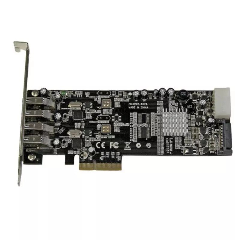 StarTech.com 4 prievadų PCI Express (PCIe) USB 3.0 kortelė su 2 atskirais 5 Gbps kanalais, UASP, SATA / LP4 maitinimu