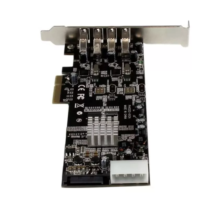 StarTech.com 4 prievadų PCI Express (PCIe) USB 3.0 kortelė su 2 atskirais 5 Gbps kanalais, UASP, SATA / LP4 maitinimu