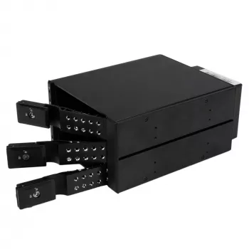 StarTech.com 3 vietų aliumininis bekrepšelis karšto keitimo mobilusis rėmas su pagrindine plokšte 3,5 inch SAS II/SATA III - 6 Gbps HDD