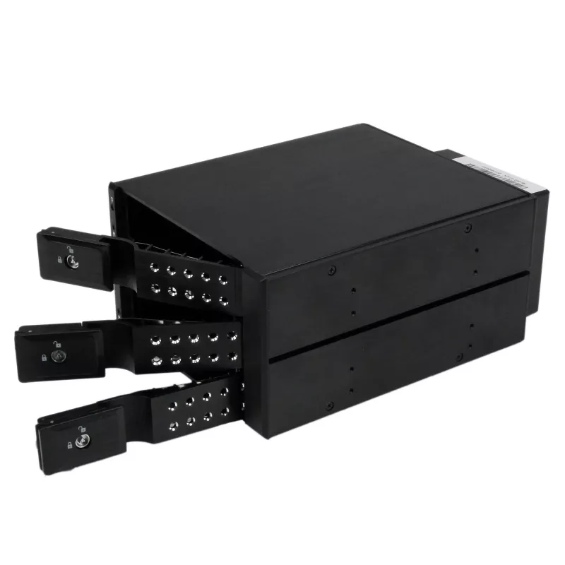 StarTech.com 3 vietų aliumininis bekrepšelis karšto keitimo mobilusis rėmas su pagrindine plokšte 3,5 inch SAS II/SATA III - 6 Gbps HDD