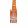 StarTech.com 3 m CAT6 Ethernet kabelis - oranžinis CAT 6 Gigabit Ethernet laidas - 250 MHz 100 W PoE RJ45 UTP tinklo/prijungimo kabelis, be užkabinimo, su įtempimo mažinimu, individualiai išbandytas