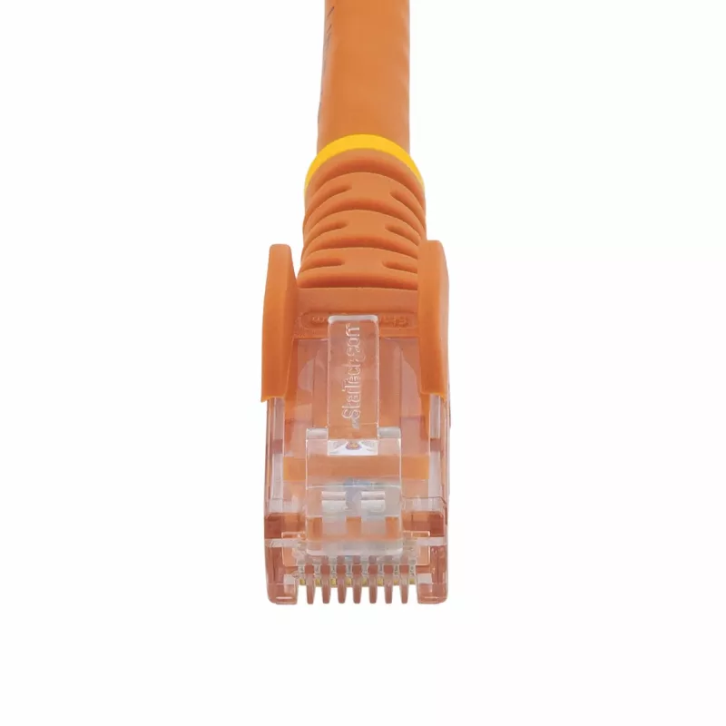 StarTech.com 3 m CAT6 Ethernet kabelis - oranžinis CAT 6 Gigabit Ethernet laidas - 250 MHz 100 W PoE RJ45 UTP tinklo/prijungimo kabelis, be užkabinimo, su įtempimo mažinimu, individualiai išbandytas