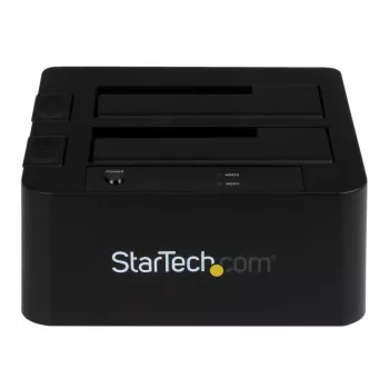 StarTech.com Dviejų lizdų USB 3.0 / eSATA į SATA kietojo disko dokas, išorinis 2,5/3,5 colio SATA I/II/III SSD/HDD dokas, karšto keitimo lizdai, įkrovimas iš viršaus