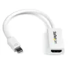 StarTech.com Mini DisplayPort į HDMI adapteris – aktyvus mDP į HDMI vaizdo keitiklis – 4K 30Hz – Mini DP arba Thunderbolt 1/2 Mac/PC prie HDMI monitoriaus/TV/ekrano – mDP 1.2 į HDMI adapteris – baltas