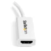 StarTech.com Mini DisplayPort į HDMI adapteris – aktyvus mDP į HDMI vaizdo keitiklis – 4K 30Hz – Mini DP arba Thunderbolt 1/2 Mac/PC prie HDMI monitoriaus/TV/ekrano – mDP 1.2 į HDMI adapteris – baltas