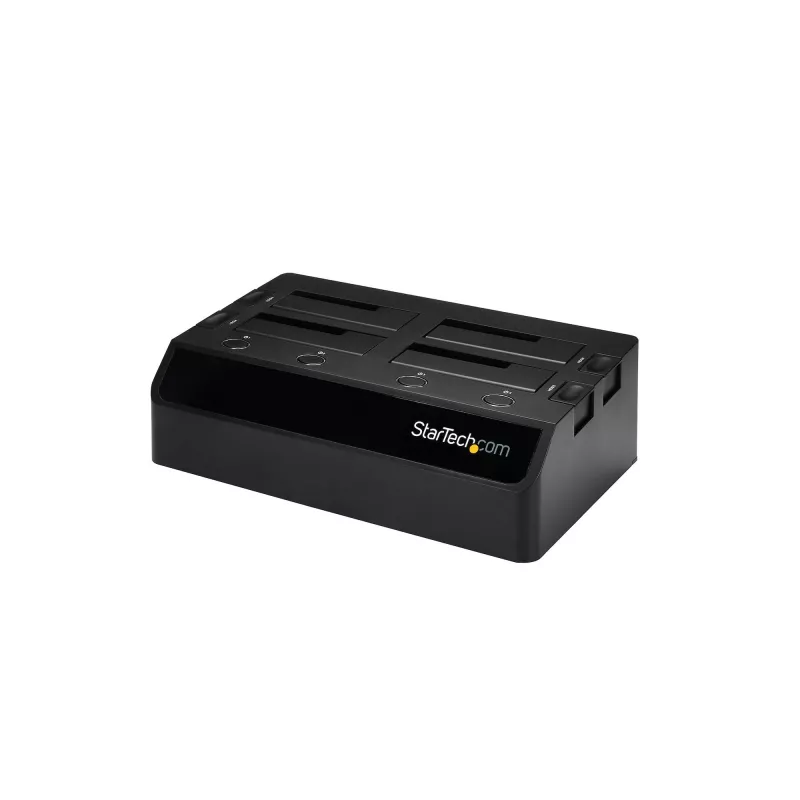 StarTech.com 4 lizdų USB 3.0 į SATA kietojo disko dokavimo stotelė, išorinis 2,5/3,5 colio SATA III SSD/HDD dokas, karšto keitimo lizdai, įkrovimas iš viršaus