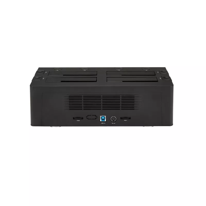 StarTech.com 4 lizdų USB 3.0 į SATA kietojo disko dokavimo stotelė, išorinis 2,5/3,5 colio SATA III SSD/HDD dokas, karšto keitimo lizdai, įkrovimas iš viršaus