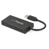 „StarTech.com“ 3 prievadų nešiojamas USB 3.0 šakotuvas su Gigabit Ethernet – aliuminis su įmontuotu kabeliu