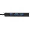 „StarTech.com“ 3 prievadų nešiojamas USB 3.0 šakotuvas su Gigabit Ethernet – aliuminis su įmontuotu kabeliu