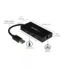 „StarTech.com“ 3 prievadų nešiojamas USB 3.0 šakotuvas su Gigabit Ethernet – aliuminis su įmontuotu kabeliu