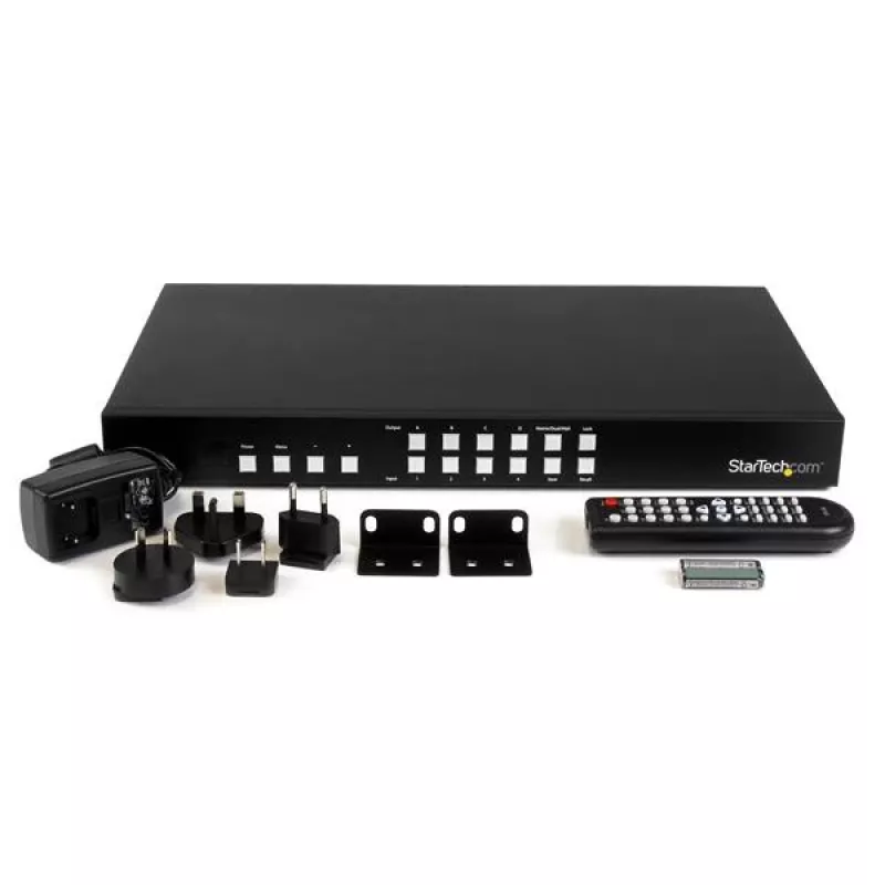 StarTech.com 4x4 HDMI matricinis jungiklis su vaizdo sienelės ir paveikslėlio-vaizdo funkcija