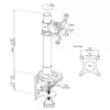 StarTech.com Vieno Monitorio Laikiklis Ant Stalo – Reguliuojamo Aukščio – Plieninis – Iki 34 colių (14 kg) Ekranams