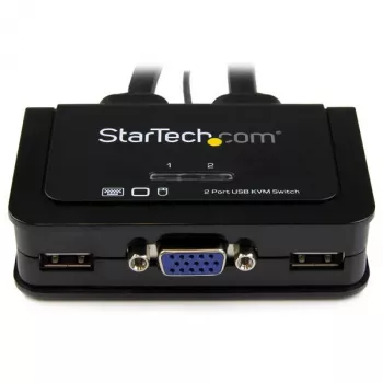 StarTech.com 2 prievadų USB VGA kabelio KVM jungiklis – maitinamas per USB su nuotoliniu perjungikliu