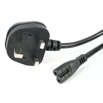 StarTech.com 1 m maitinimo laidas nešiojamam kompiuteriui, BS1363–C7, 2,5 A 250 V, 18 AWG, juodas