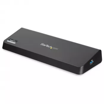 StarTech.com USB 3.0 dokavimo stotelė su dviem monitoriais, HDMI ir 4K DisplayPort – USB 3.0 į 4x USB-A, Ethernet, HDMI ir DP – universali USB Type A dokavimo stotelė, skirta „Mac“ ir „Windows“