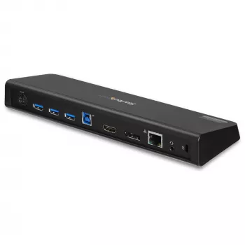 StarTech.com USB 3.0 dokavimo stotelė su dviem monitoriais, HDMI ir 4K DisplayPort – USB 3.0 į 4x USB-A, Ethernet, HDMI ir DP – universali USB Type A dokavimo stotelė, skirta „Mac“ ir „Windows“