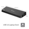 StarTech.com USB 3.0 dokavimo stotelė su dviem monitoriais, HDMI ir 4K DisplayPort – USB 3.0 į 4x USB-A, Ethernet, HDMI ir DP – universali USB Type A dokavimo stotelė, skirta „Mac“ ir „Windows“