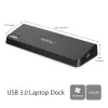 StarTech.com USB 3.0 dokavimo stotelė su dviem monitoriais, HDMI ir 4K DisplayPort – USB 3.0 į 4x USB-A, Ethernet, HDMI ir DP – universali USB Type A dokavimo stotelė, skirta „Mac“ ir „Windows“
