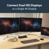 StarTech.com USB 3.0 dokavimo stotelė su dviem monitoriais, HDMI ir 4K DisplayPort – USB 3.0 į 4x USB-A, Ethernet, HDMI ir DP – universali USB Type A dokavimo stotelė, skirta „Mac“ ir „Windows“