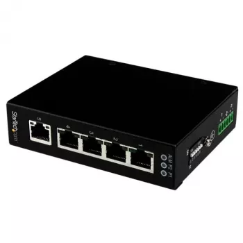StarTech.com 5 prievadų nevaldomas pramoninis Gigabit Ethernet jungiklis – DIN bėgelio / sieninis montavimas