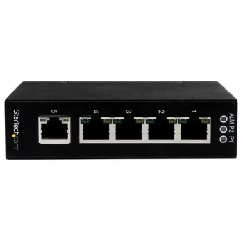 StarTech.com 5 prievadų nevaldomas pramoninis Gigabit Ethernet jungiklis – DIN bėgelio / sieninis montavimas
