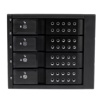 StarTech.com 4 lizdų aliumininis karštai keičiamas krepšelis be padėklų SAS II/SATA III - 6 Gbps HDD