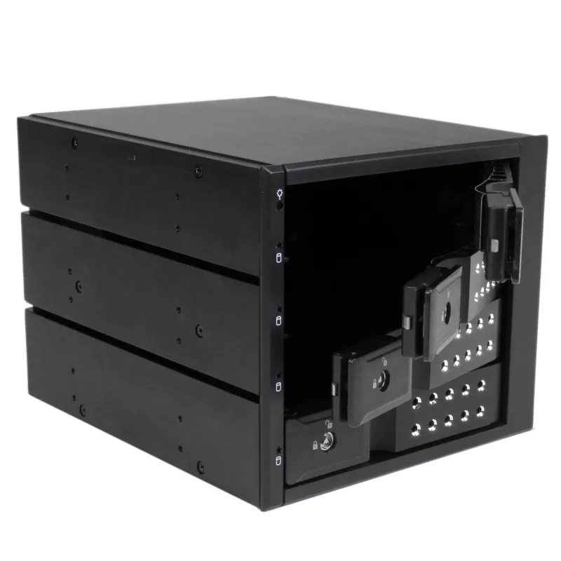 StarTech.com 4 lizdų aliumininis karštai keičiamas krepšelis be padėklų SAS II/SATA III - 6 Gbps HDD