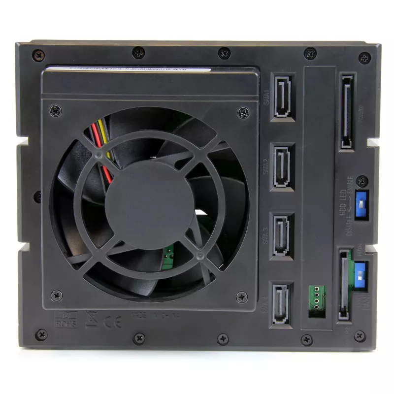 StarTech.com 4 lizdų aliumininis karštai keičiamas krepšelis be padėklų SAS II/SATA III - 6 Gbps HDD