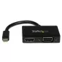 StarTech.com MDP2HDVGA kelioninis A/V adapteris: 2-in-1 Mini DisplayPort į HDMI arba VGA keitiklis