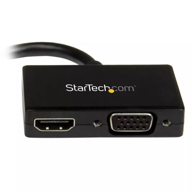 StarTech.com MDP2HDVGA kelioninis A/V adapteris: 2-in-1 Mini DisplayPort į HDMI arba VGA keitiklis