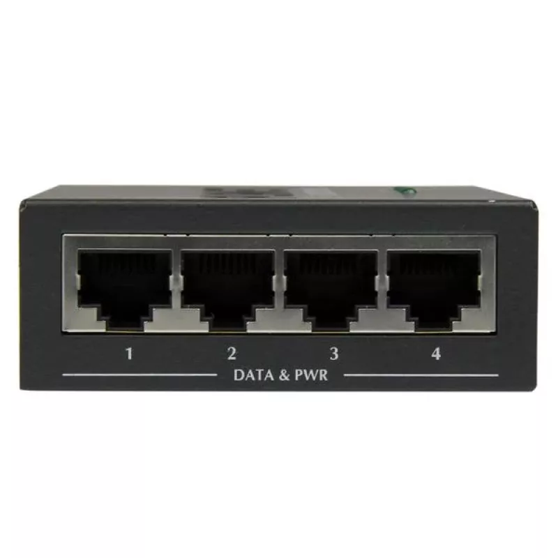 StarTech.com 4 prievadų Gigabit „Midspan“ PoE+ injektorius – 802.3at/af