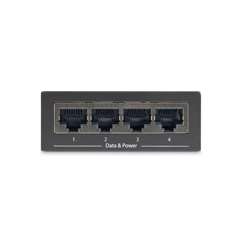StarTech.com 4 prievadų Gigabit „Midspan“ PoE+ injektorius – 802.3at/af