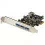 StarTech.com 4 prievadų PCI Express USB 3.0 kortelė, PCIe, USB 3.2 Gen 1, pilno / žemo profilio, juoda, nerūdijantis plienas, 3 m