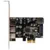 StarTech.com 4 prievadų PCI Express USB 3.0 kortelė, PCIe, USB 3.2 Gen 1, pilno / žemo profilio, juoda, nerūdijantis plienas, 3 m