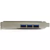 StarTech.com 4 prievadų PCI Express USB 3.0 kortelė, PCIe, USB 3.2 Gen 1, pilno / žemo profilio, juoda, nerūdijantis plienas, 3 m