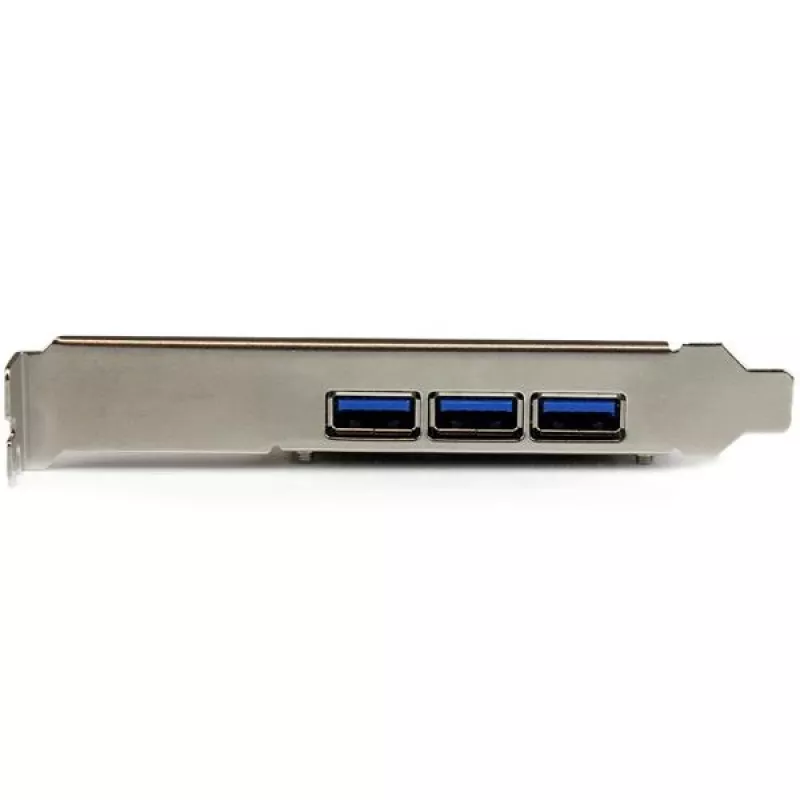 StarTech.com 4 prievadų PCI Express USB 3.0 kortelė, PCIe, USB 3.2 Gen 1, pilno / žemo profilio, juoda, nerūdijantis plienas, 3 m