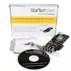 StarTech.com 4 prievadų PCI Express USB 3.0 kortelė, PCIe, USB 3.2 Gen 1, pilno / žemo profilio, juoda, nerūdijantis plienas, 3 m