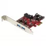 StarTech.com 4 prievadų PCI Express USB 3.0 kortelė - 2 išoriniai ir 2 vidiniai - SATA maitinimas - UASP palaikymas - 2x vidiniai (IDC) pagrindinės plokštės tipo lizdai