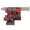 StarTech.com 4 prievadų PCI Express USB 3.0 kortelė - 2 išoriniai ir 2 vidiniai - SATA maitinimas - UASP palaikymas - 2x vidiniai (IDC) pagrindinės plokštės tipo lizdai