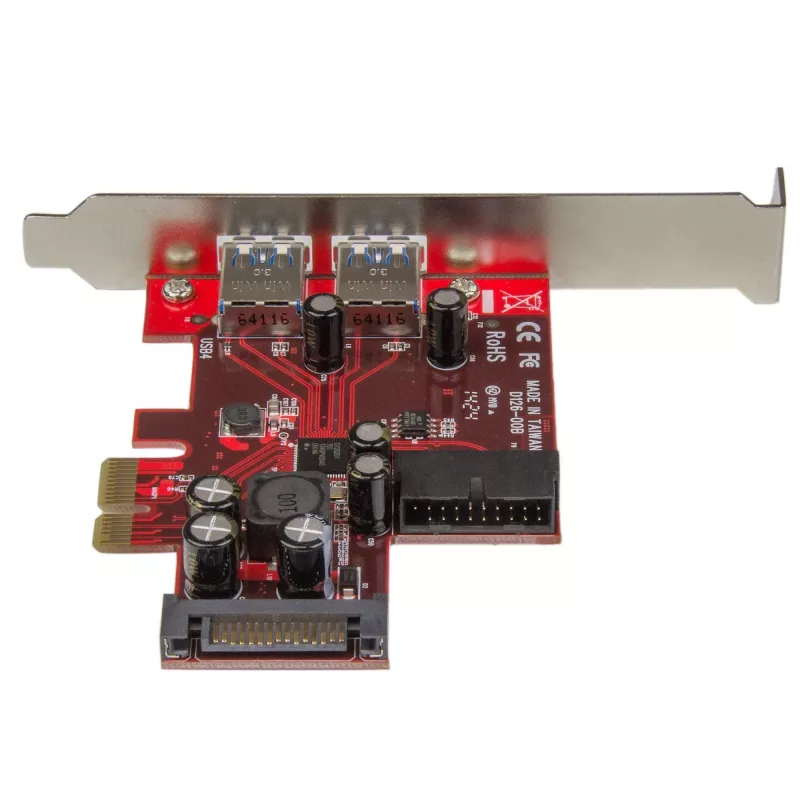 StarTech.com 4 prievadų PCI Express USB 3.0 kortelė - 2 išoriniai ir 2 vidiniai - SATA maitinimas - UASP palaikymas - 2x vidiniai (IDC) pagrindinės plokštės tipo lizdai