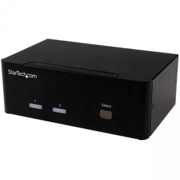 StarTech.com 2 prievadų KVM jungiklis su dviguba VGA - USB 2.0, 1920 x 1200 pikselių, Full HD, 18 W, juodos spalvos