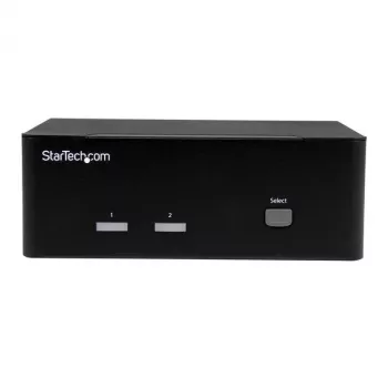 StarTech.com 2 prievadų KVM jungiklis su dviguba VGA - USB 2.0, 1920 x 1200 pikselių, Full HD, 18 W, juodos spalvos