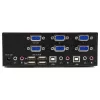 StarTech.com 2 prievadų KVM jungiklis su dviguba VGA - USB 2.0, 1920 x 1200 pikselių, Full HD, 18 W, juodos spalvos