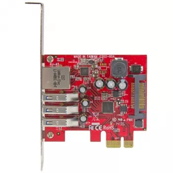 StarTech.com 3 prievadų PCI Express USB 3.0 kortelė + Gigabit Ethernet