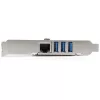 StarTech.com 3 prievadų PCI Express USB 3.0 kortelė + Gigabit Ethernet