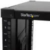 StarTech.com 9U mobilus atviras keturių stulpų serverio stovas su ratais, 19 colių, juodas