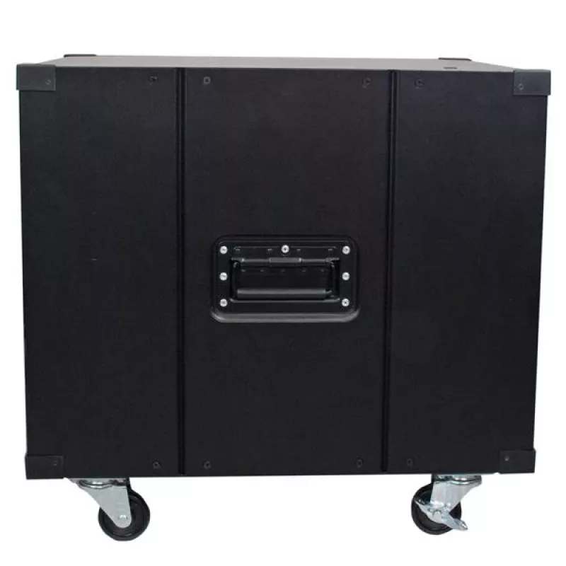 StarTech.com 9U mobilus atviras keturių stulpų serverio stovas su ratais, 19 colių, juodas