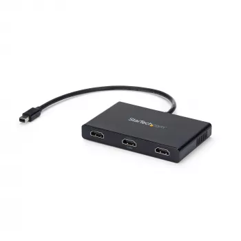StarTech.com 3 prievadų kelių monitorių adapteris – Mini DisplayPort į HDMI MST šakotuvas – triguba 1080p arba dviguba 4K 30Hz – vaizdo skirstytuvas išplėstiniam darbalaukiui tik Windows – mDP 1.2 į 3x HDMI